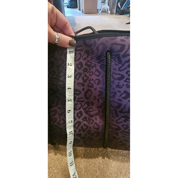The Marissa Neoprene Purple and Black Tote W/Small Bag - Picture 9 of 12